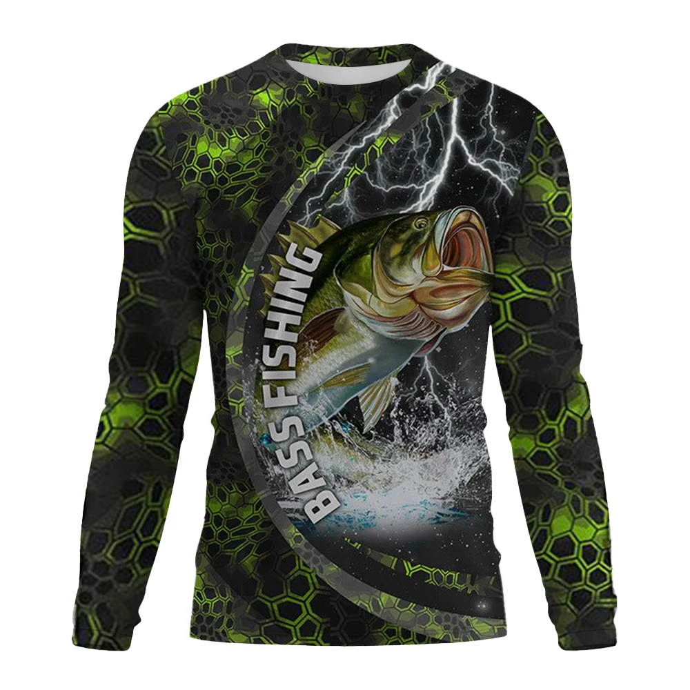 Men Bass Fishing Long Sleeve S - Fishing Shirt Uv Protection review and price