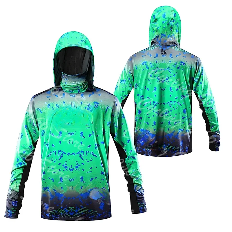 Men 3D Print Hooded Fishing Sh - Fishing Shirt Uv Protection review and price
