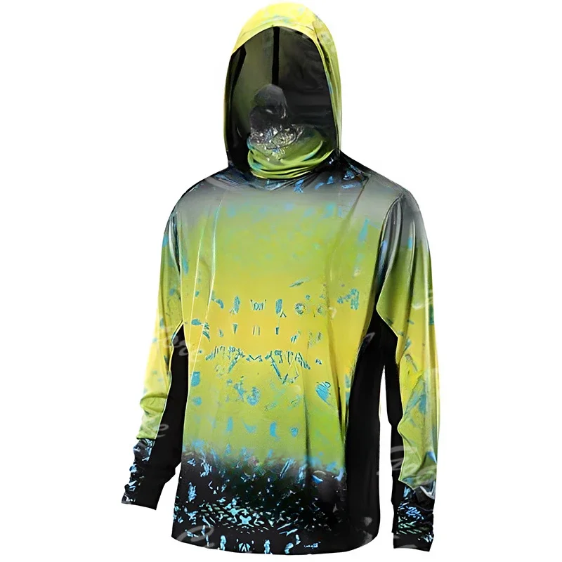 Men 3D Print Hooded Fishing Sh - Fishing Shirt Uv Protection review and price