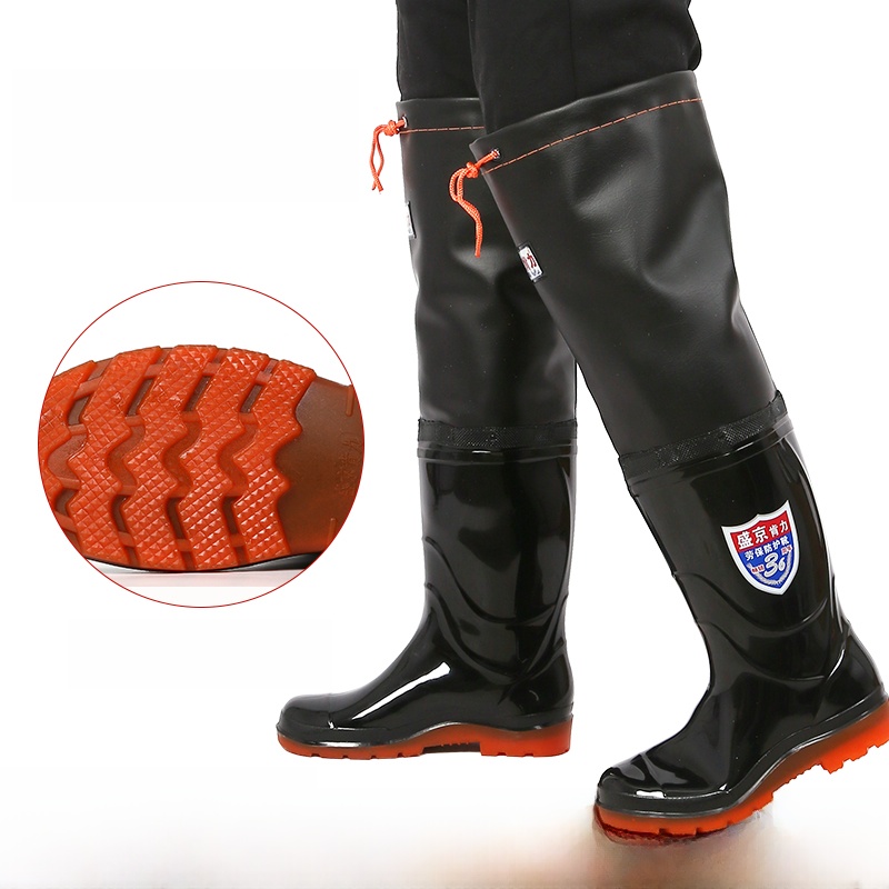 Thickened Over-Knee Rain Boots - Fishing Rain Suit review and price