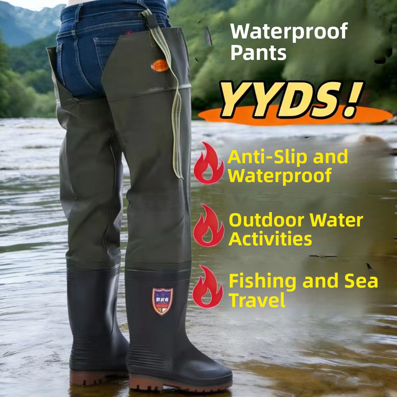 Thickened Over-Knee Rain Boots - Fishing Rain Suit review and price